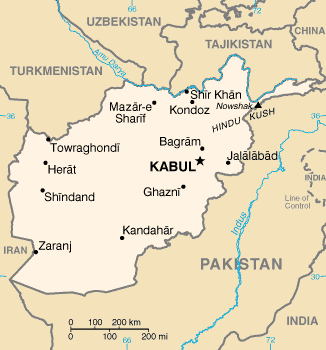 अफगानिस्तान का इतिहास, अमेरिकी हमला, तालिबानी शासन और वर्तमान चुनौतियां 1 Afghanistan map Wikipedia