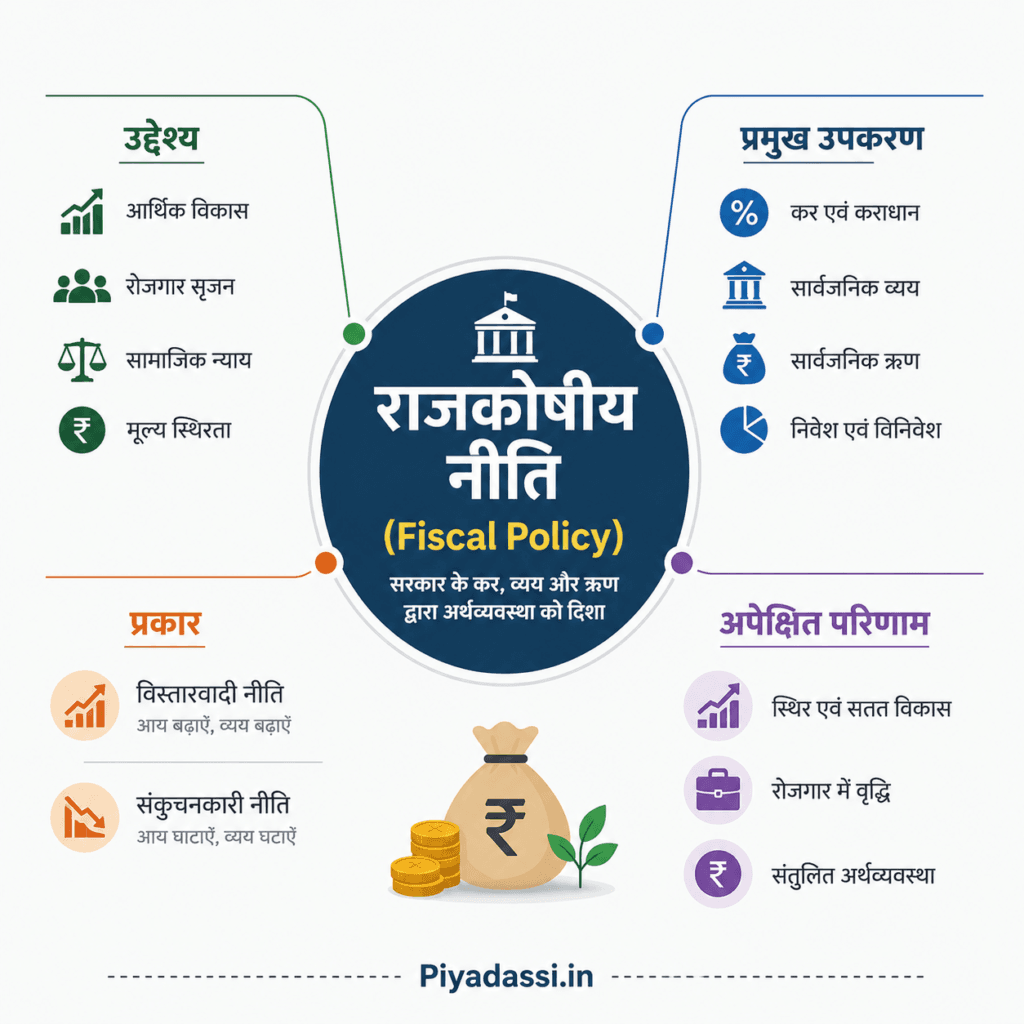 Infographic on Fiscal Policy in Hindi